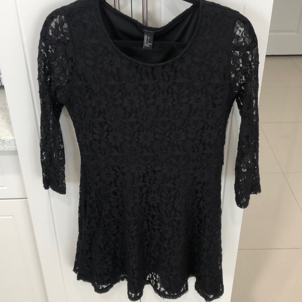 Woman’s long sleeve, black dress, size L, Forever 21